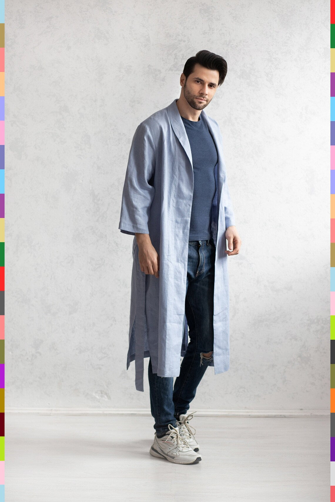 Linen men coat