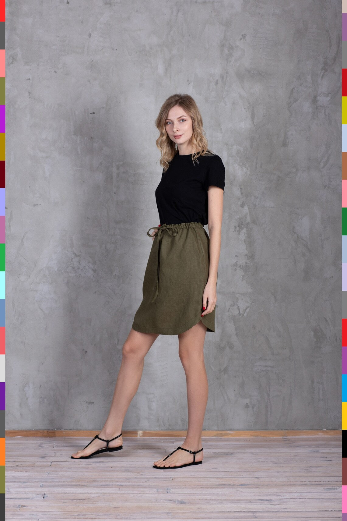 Linen women skirt