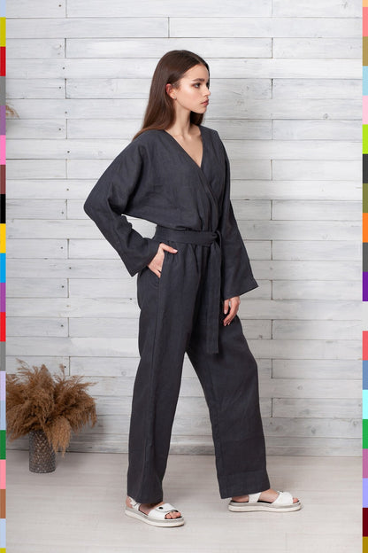 Linen women jumpsuit