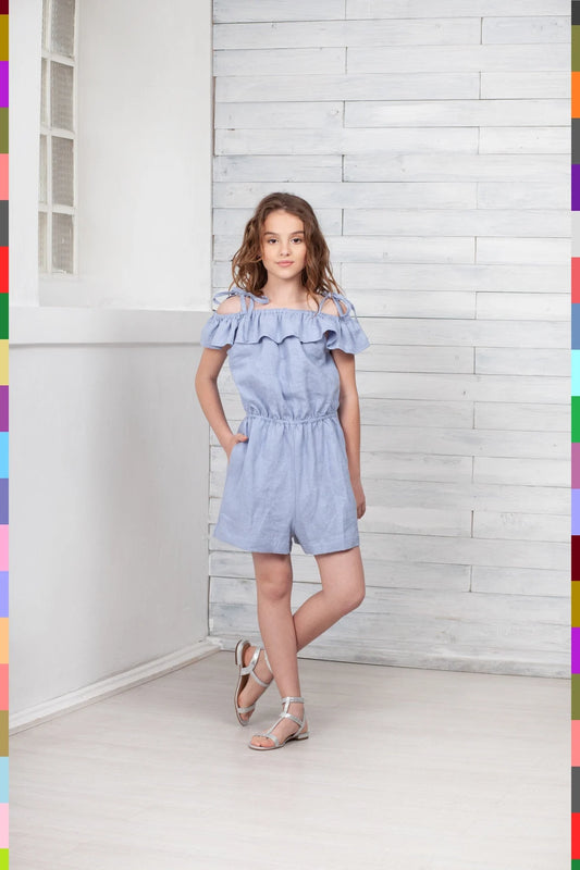 Linen kids jumpsuit