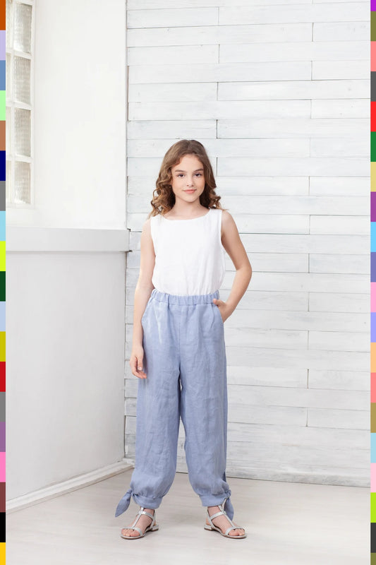 Linen kids pants