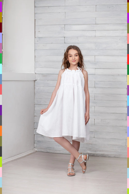 Linen kids dress