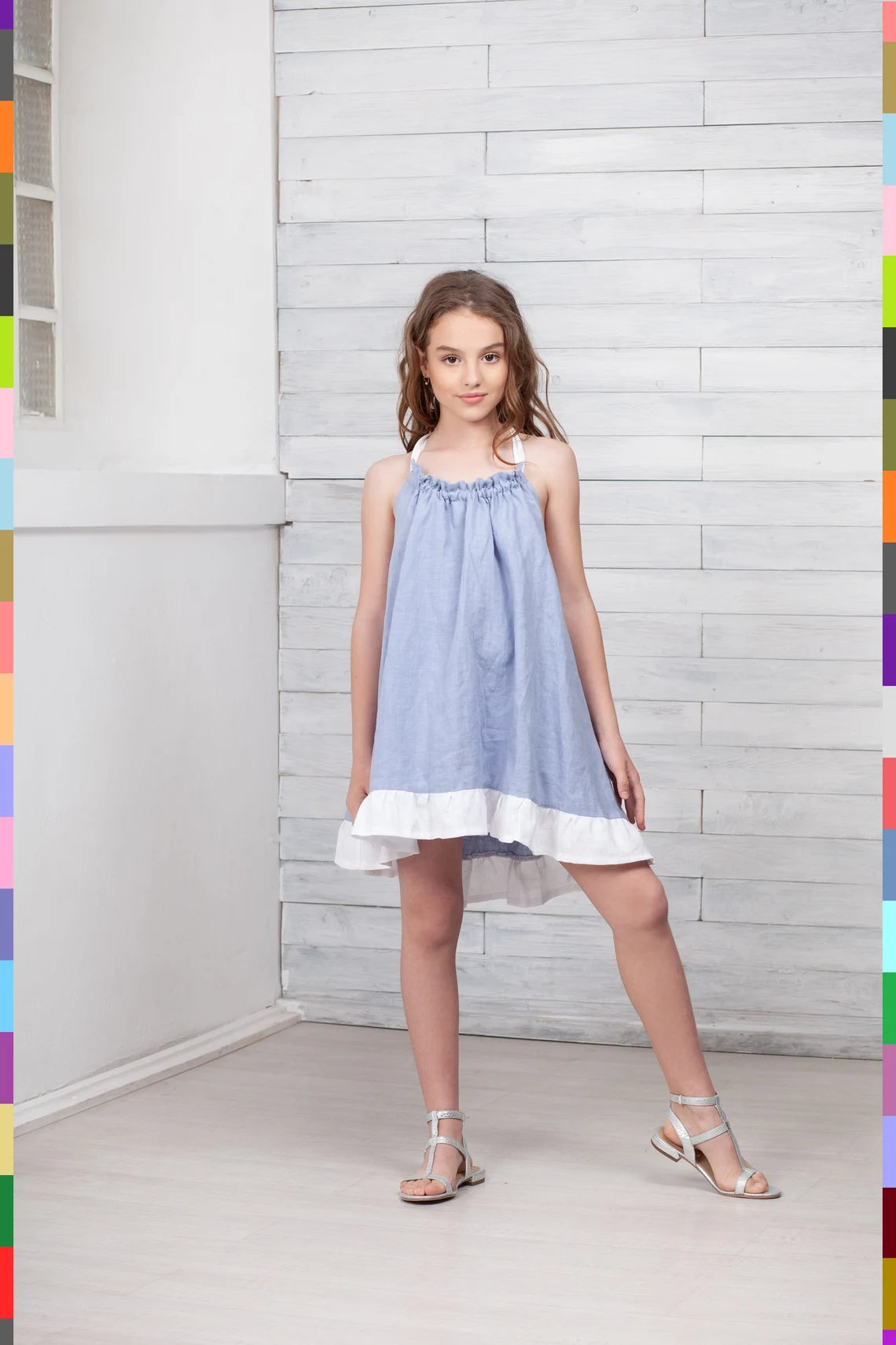 Linen kids dress