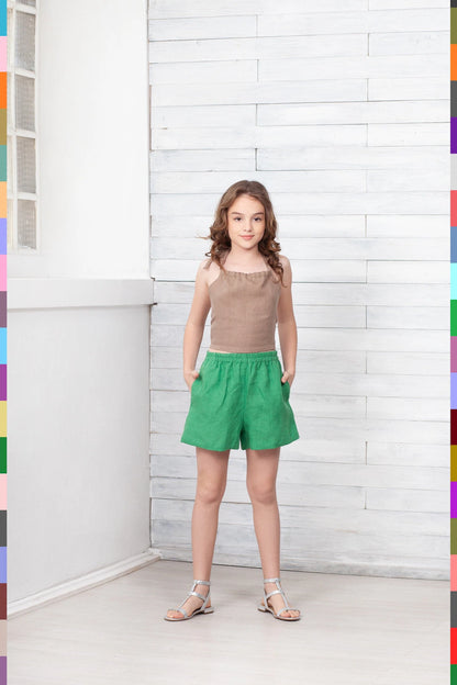 Linen kids shorts