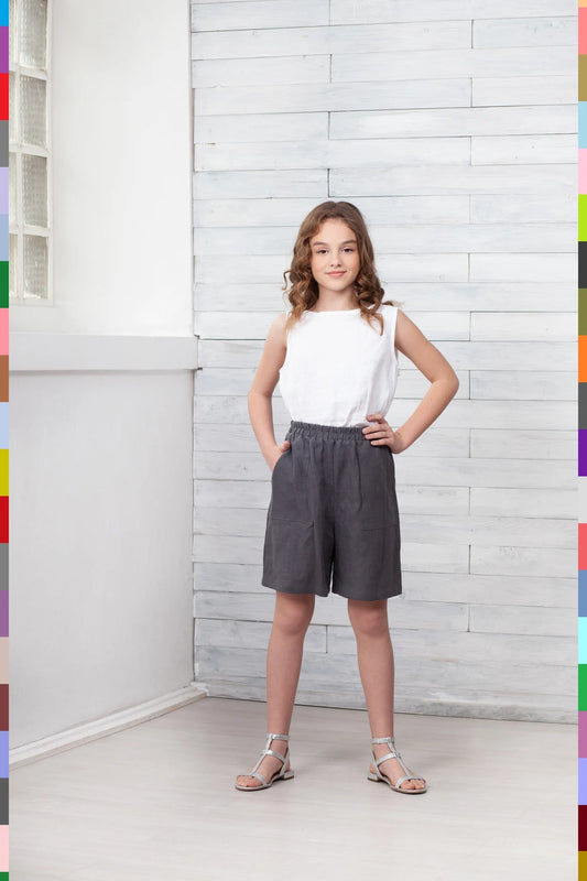 Linen kids shorts