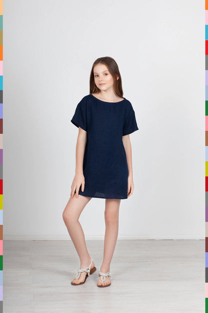 Linen kids dress