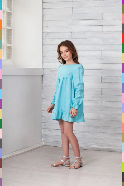 Linen kids dress