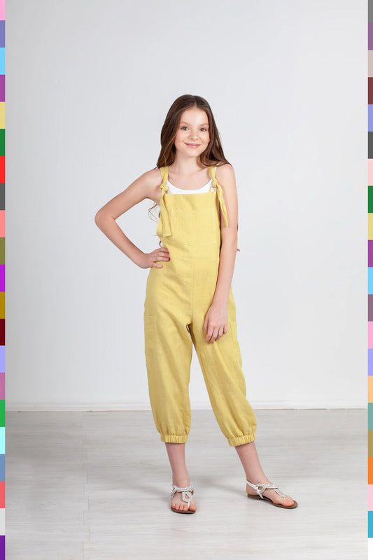 Linen kids jumpsuit