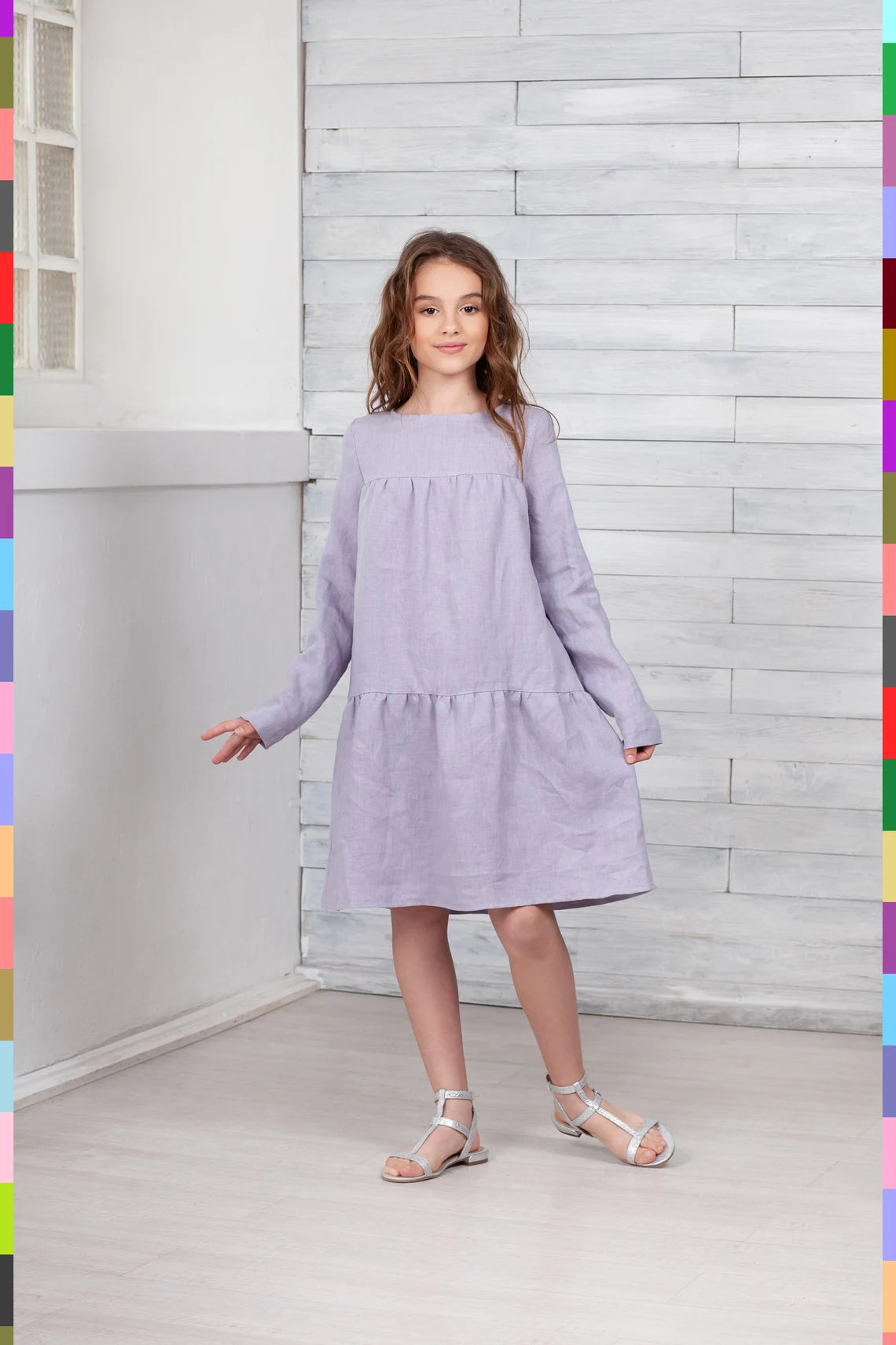 Linen kids dress