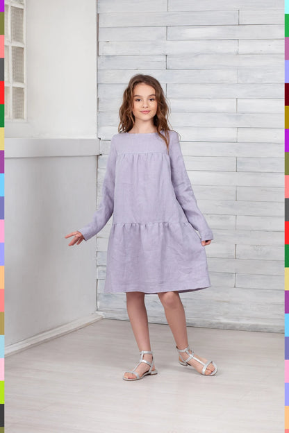 Linen kids dress