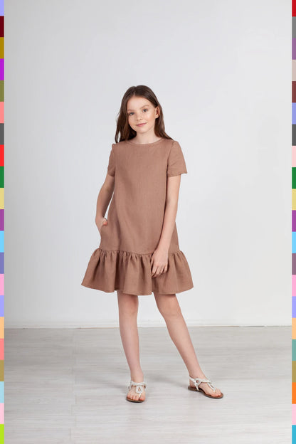 Linen kids dress