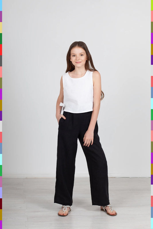 Linen kids pants