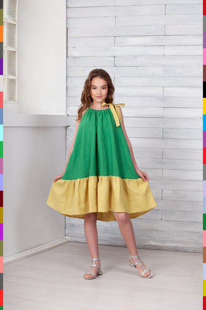 Linen kids dress