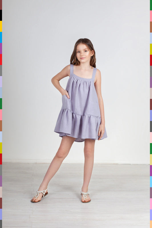 Linen kids dress