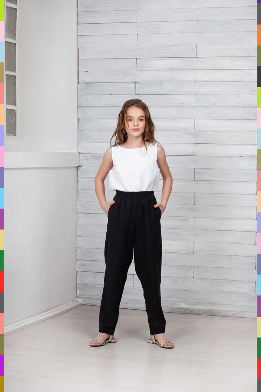 Linen kids pants