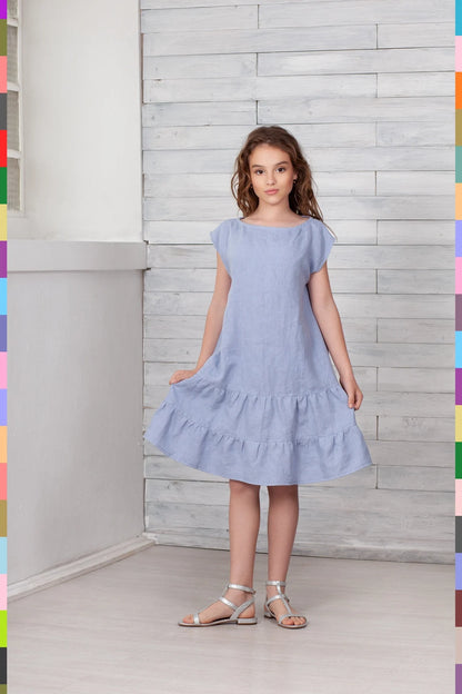 Linen kids dress