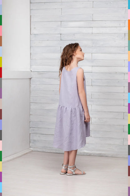 Linen kids dress