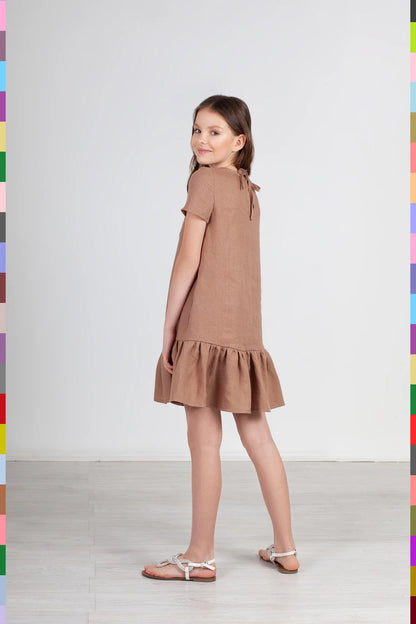 Linen kids dress