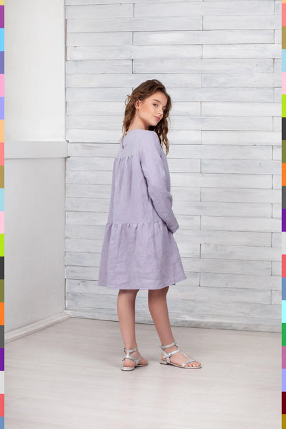 Linen kids dress