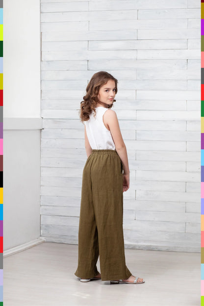 Linen kids pants