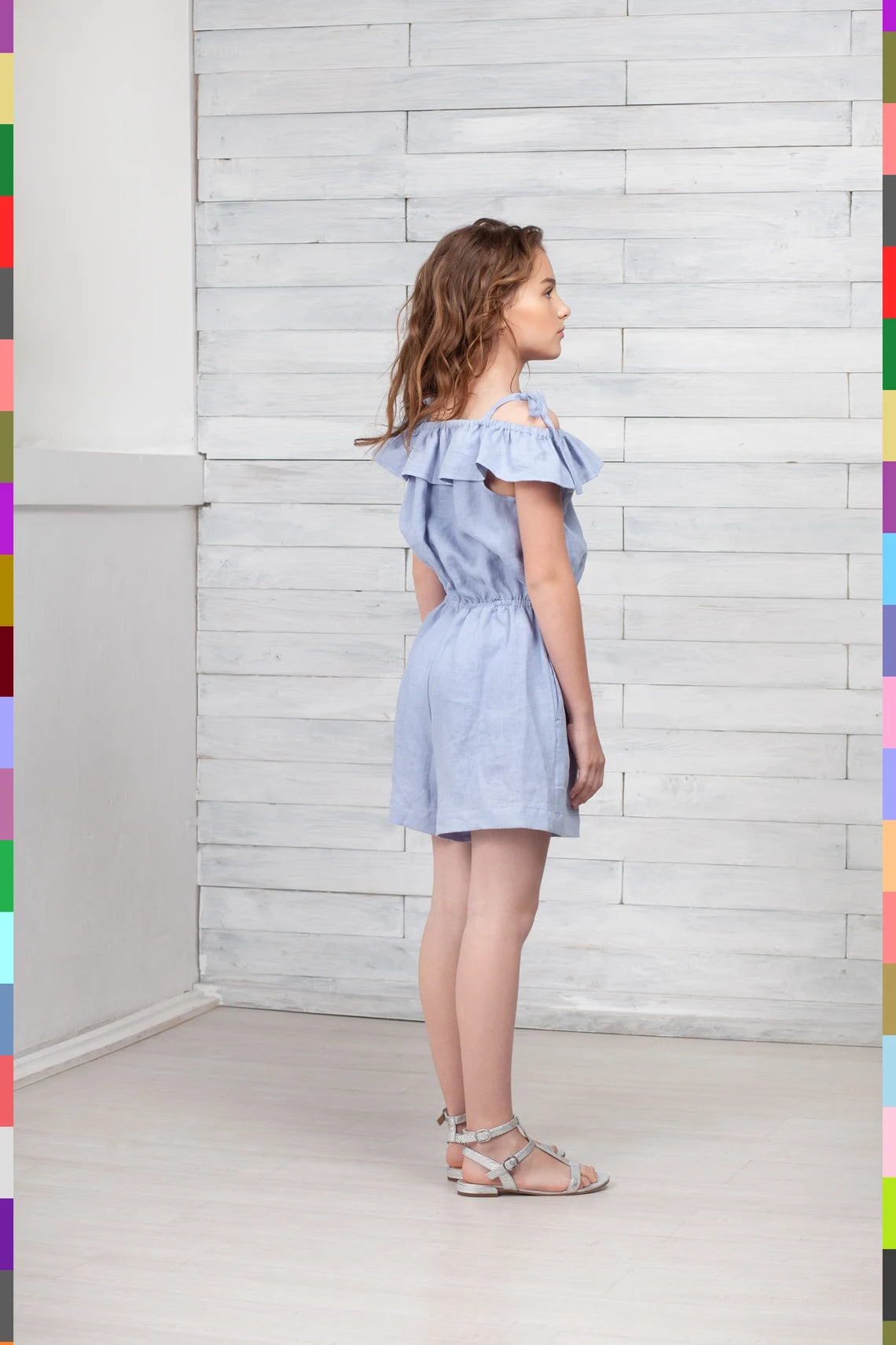 Linen kids jumpsuit