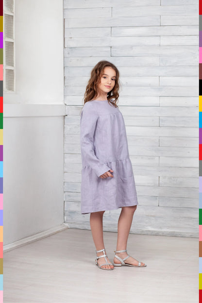 Linen kids dress