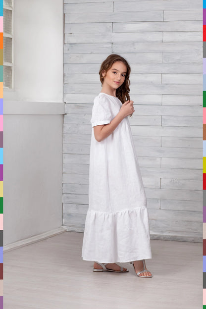 Linen kids dress