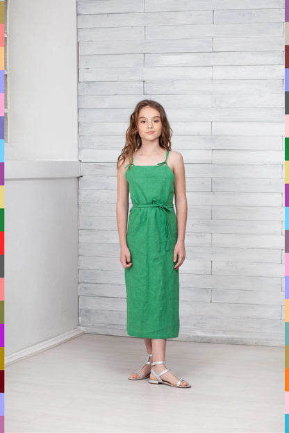 Linen kids dress