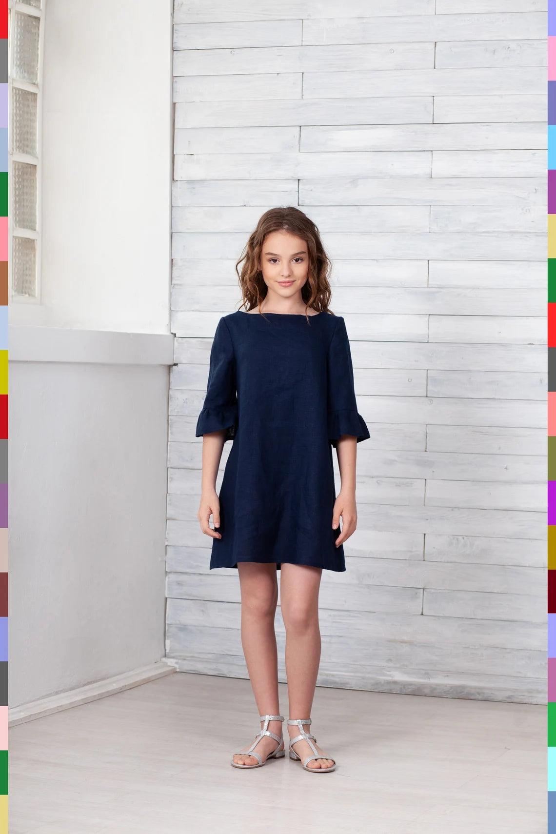 Linen kids dress