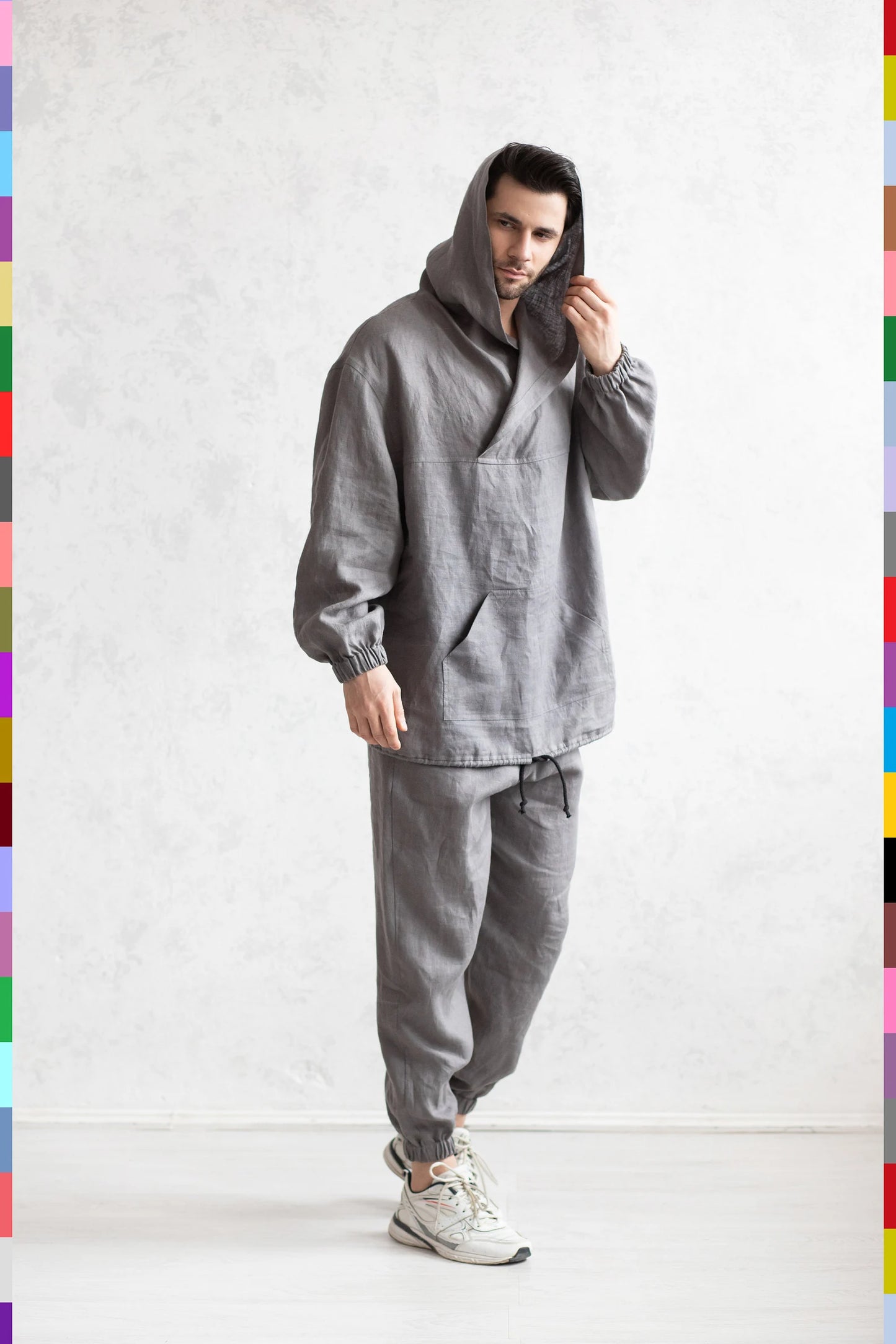 Italian linen men's fitness set